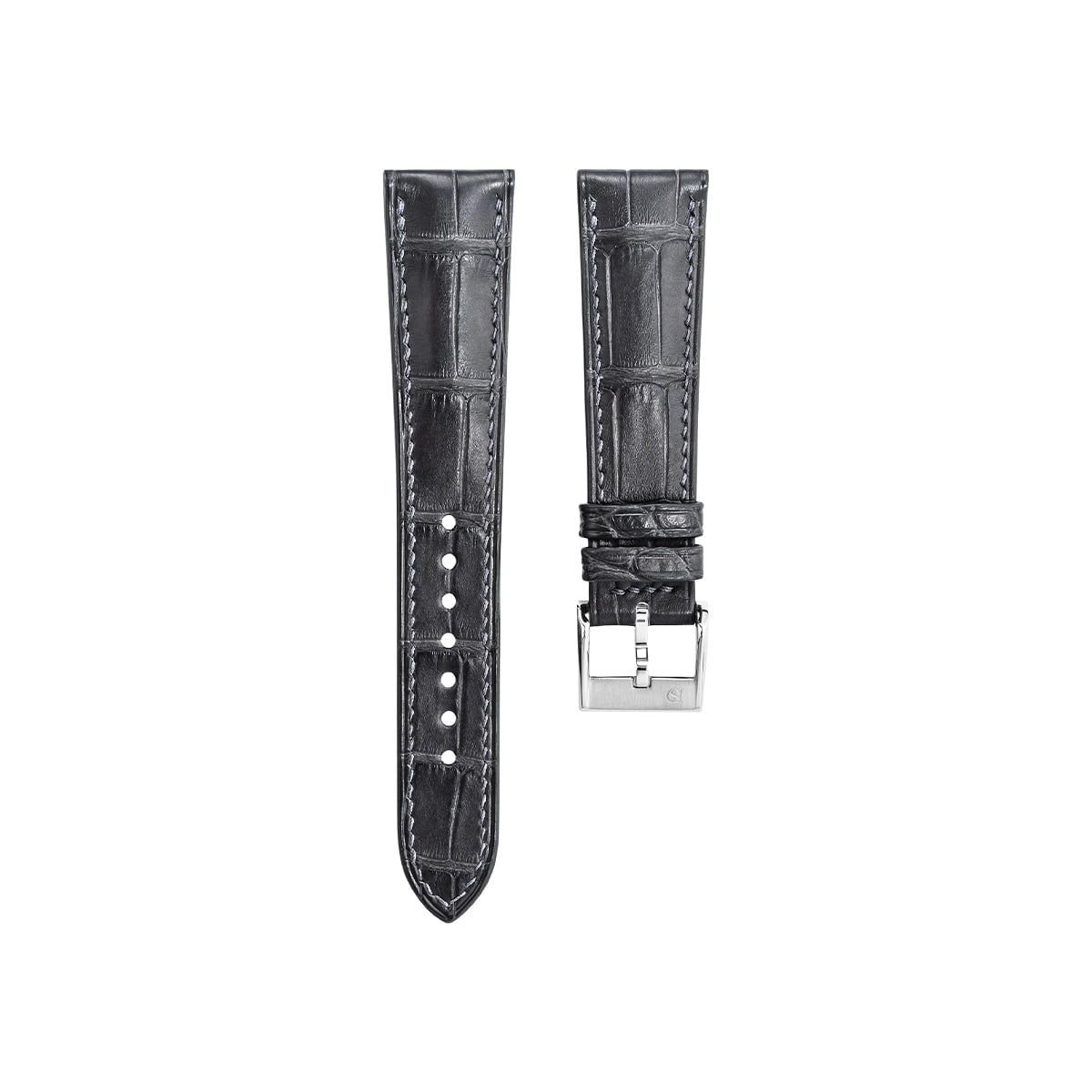 Matte Grey Storm Alligator Signature Strap-Delugs