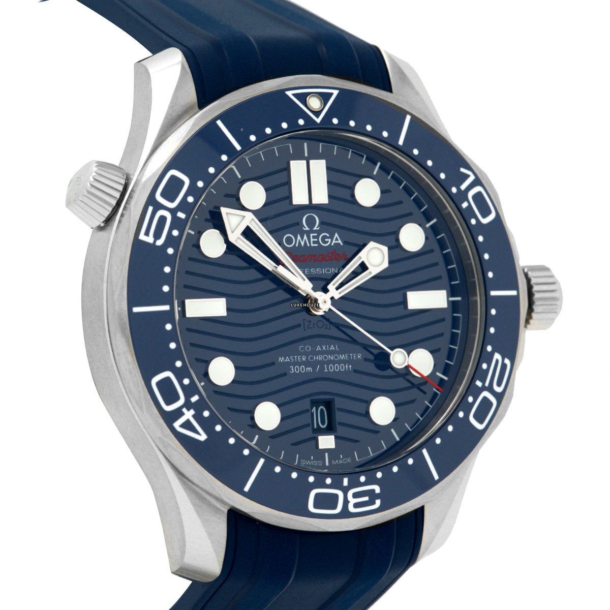 Seamaster Co-Axial 300M 21032422003001 Blue Dial, Rubber Strap