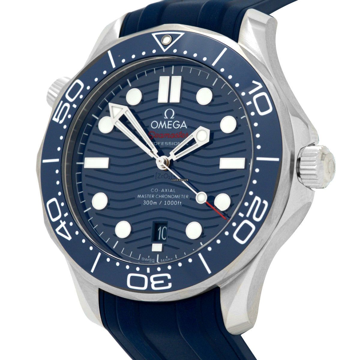 Seamaster Co-Axial 300M 21032422003001 Blue Dial, Rubber Strap