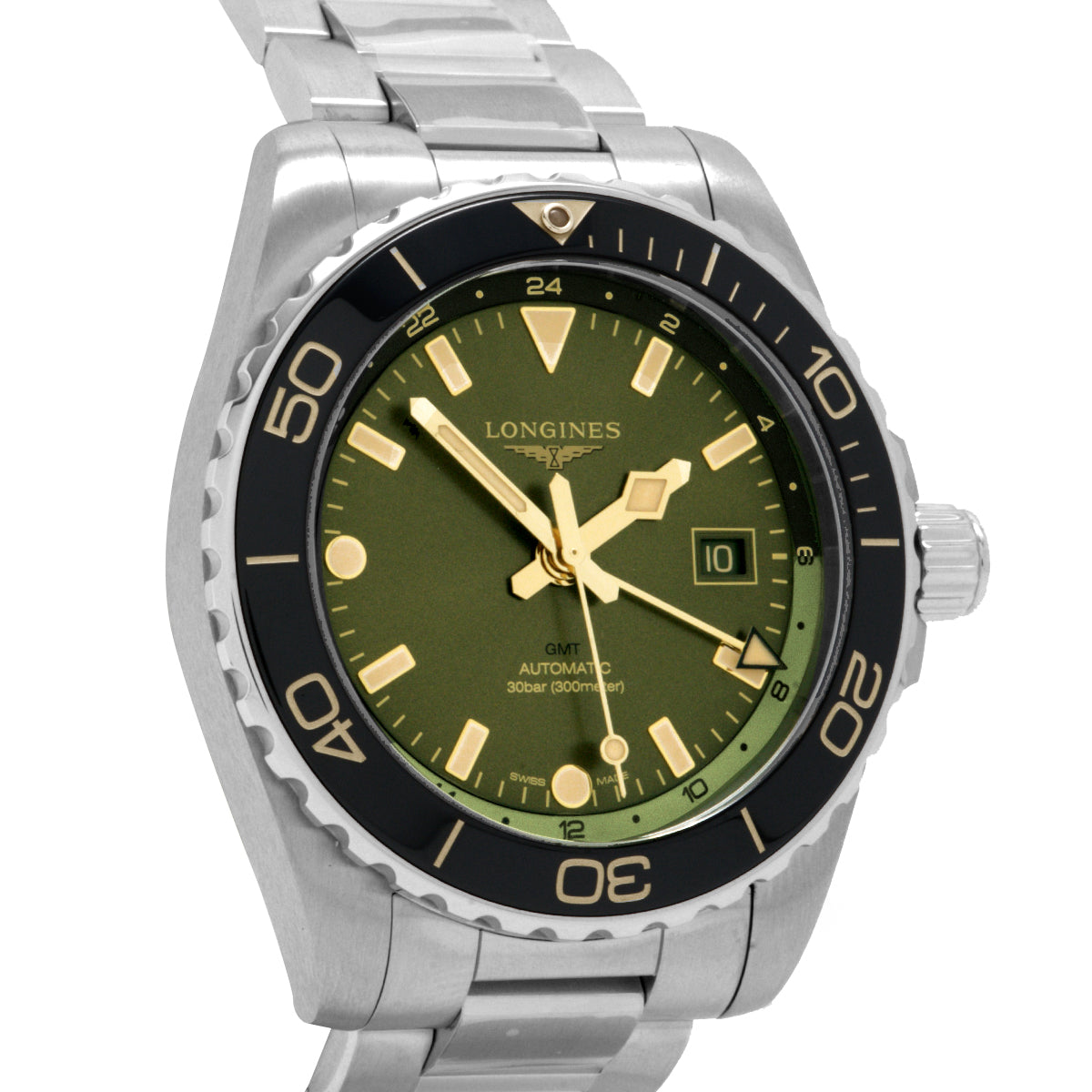 Hydroconquest GMT Automatic 43 L38904066 Green