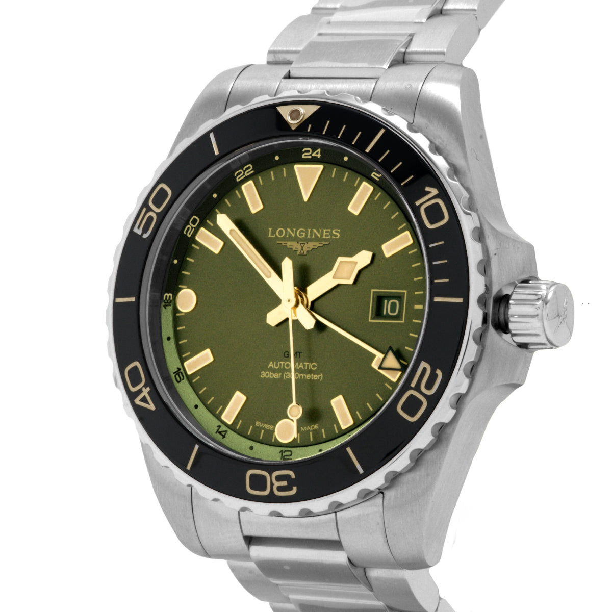 Hydroconquest GMT Automatic 43 L38904066 Green
