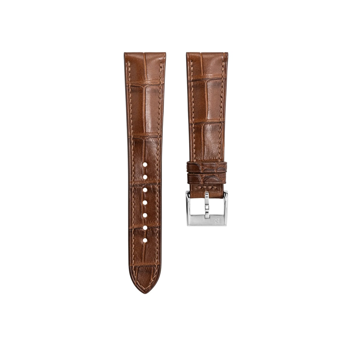 Matte Cognac Alligator Signature Strap-Delugs