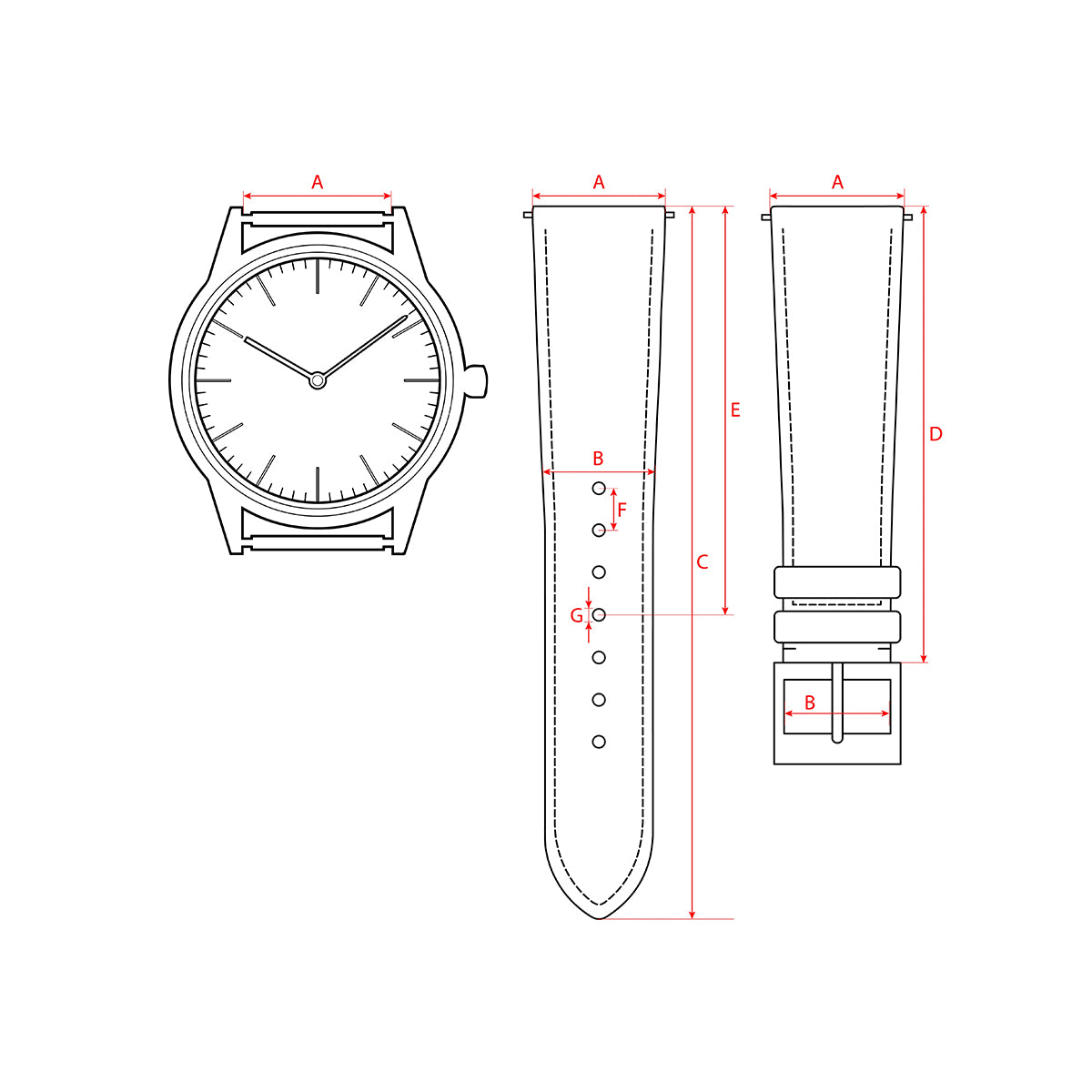 Red Rubber CTS Strap