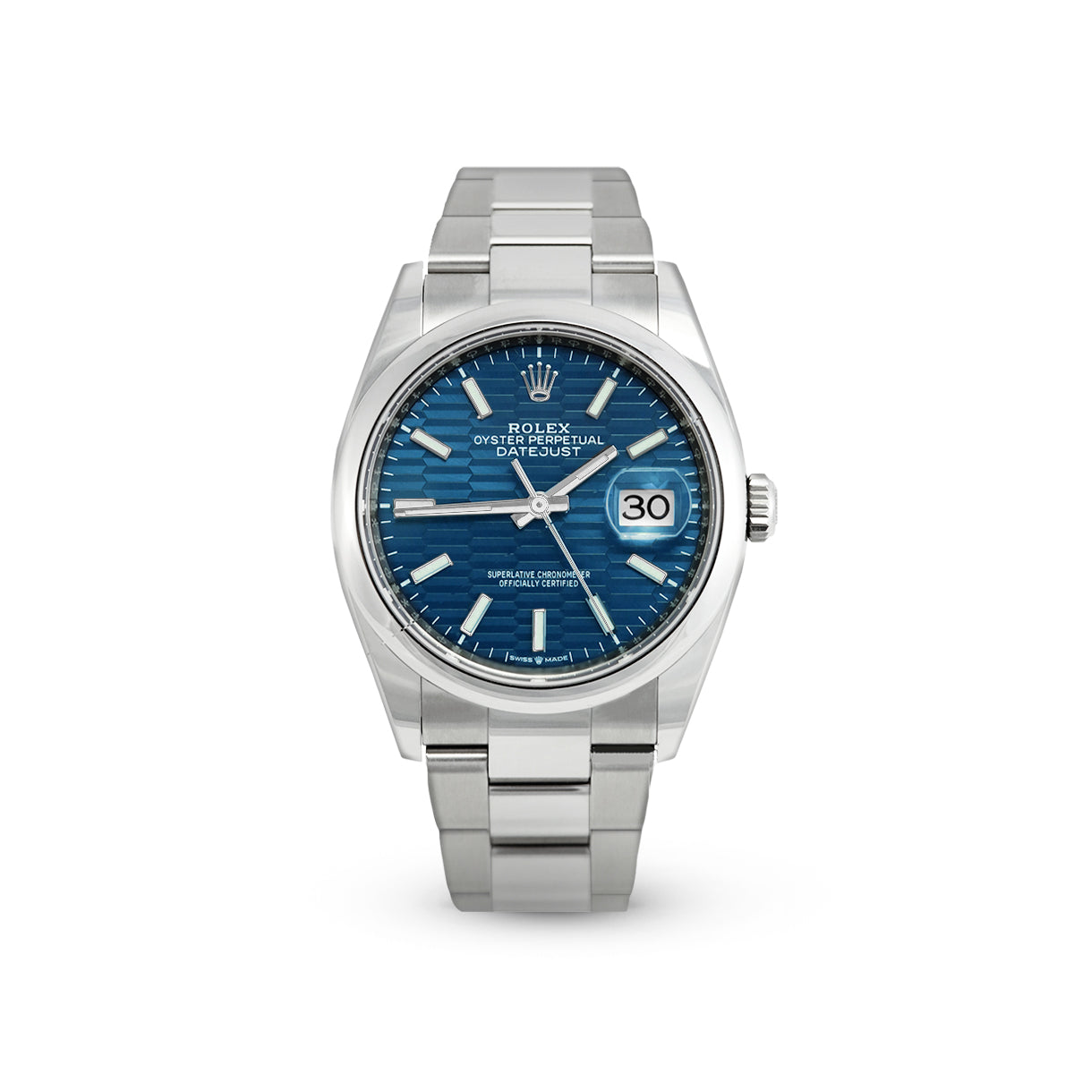 Datejust 36 126200 Blue Motif Index Oyster