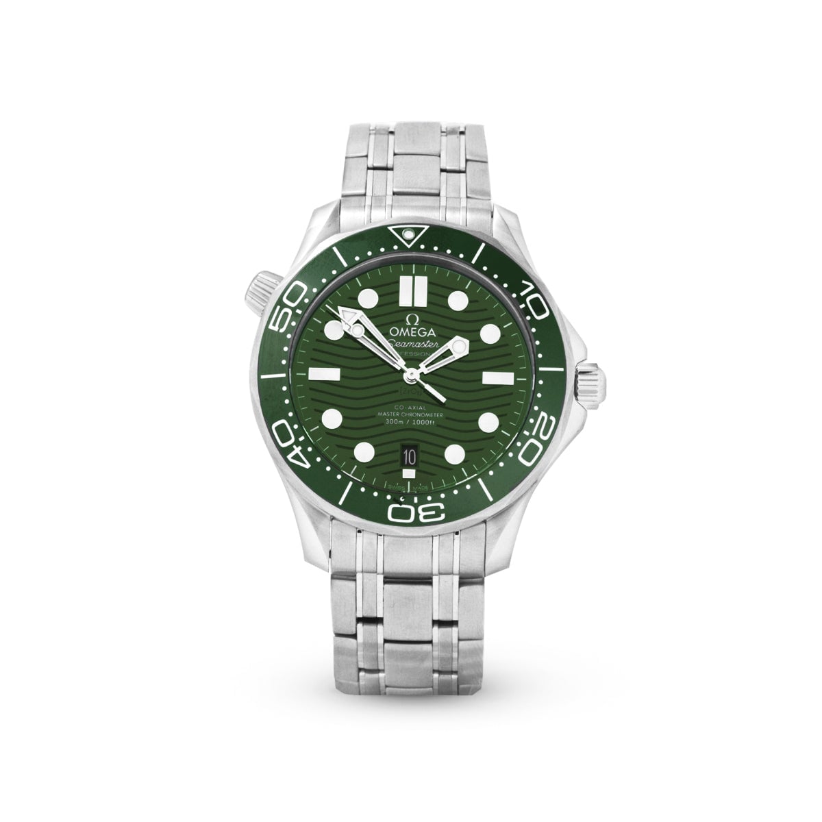 Seamaster Diver 300M 21030422010001 Green Dial, Bracelet-Omega