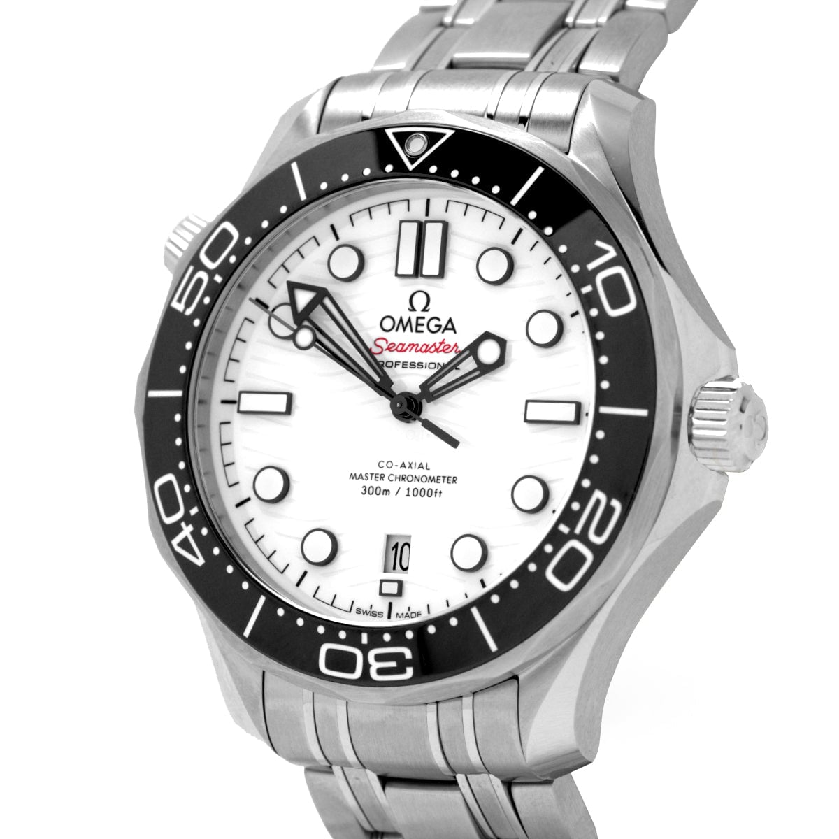 Seamaster Diver 300M 21030422004001 White Dial, Bracelet