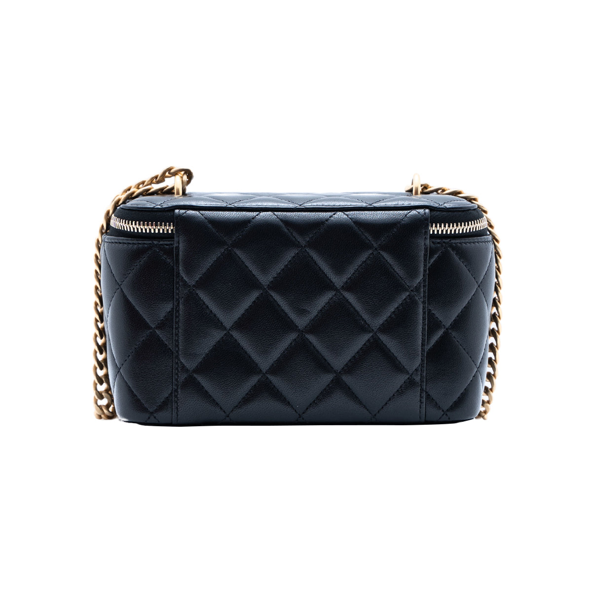 Vanity Lambskin Chain Bag Black GHW