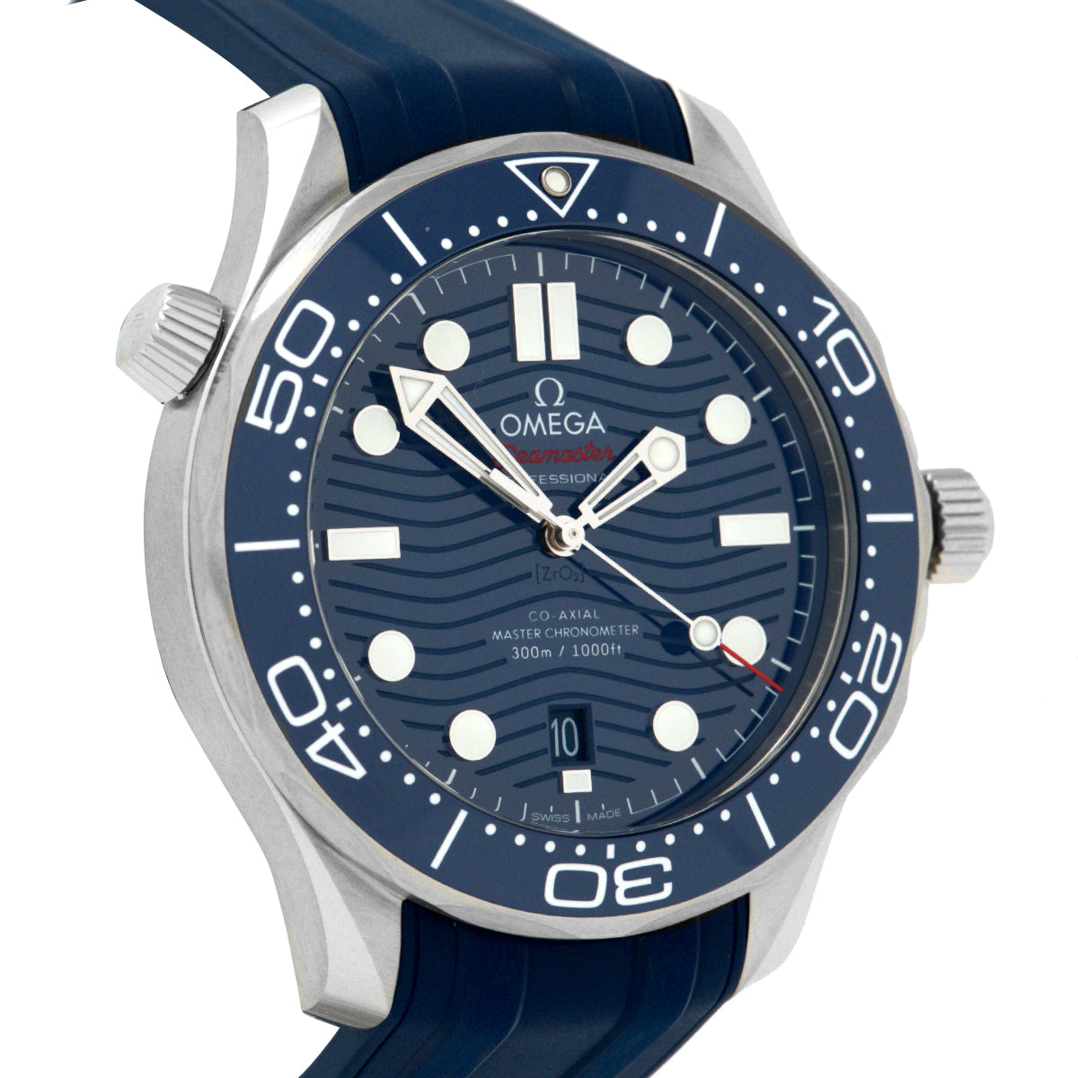 Seamaster Co-Axial 300M 21032422003001 Blue Dial, Rubber Strap