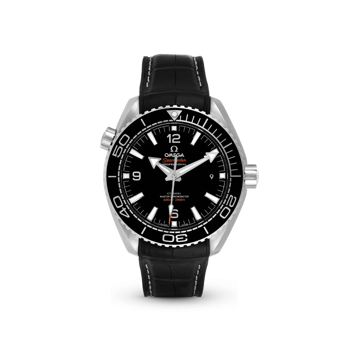 Seamaster Planet Ocean 600 21533442101001 Black Dial, Leather Strap-Omega