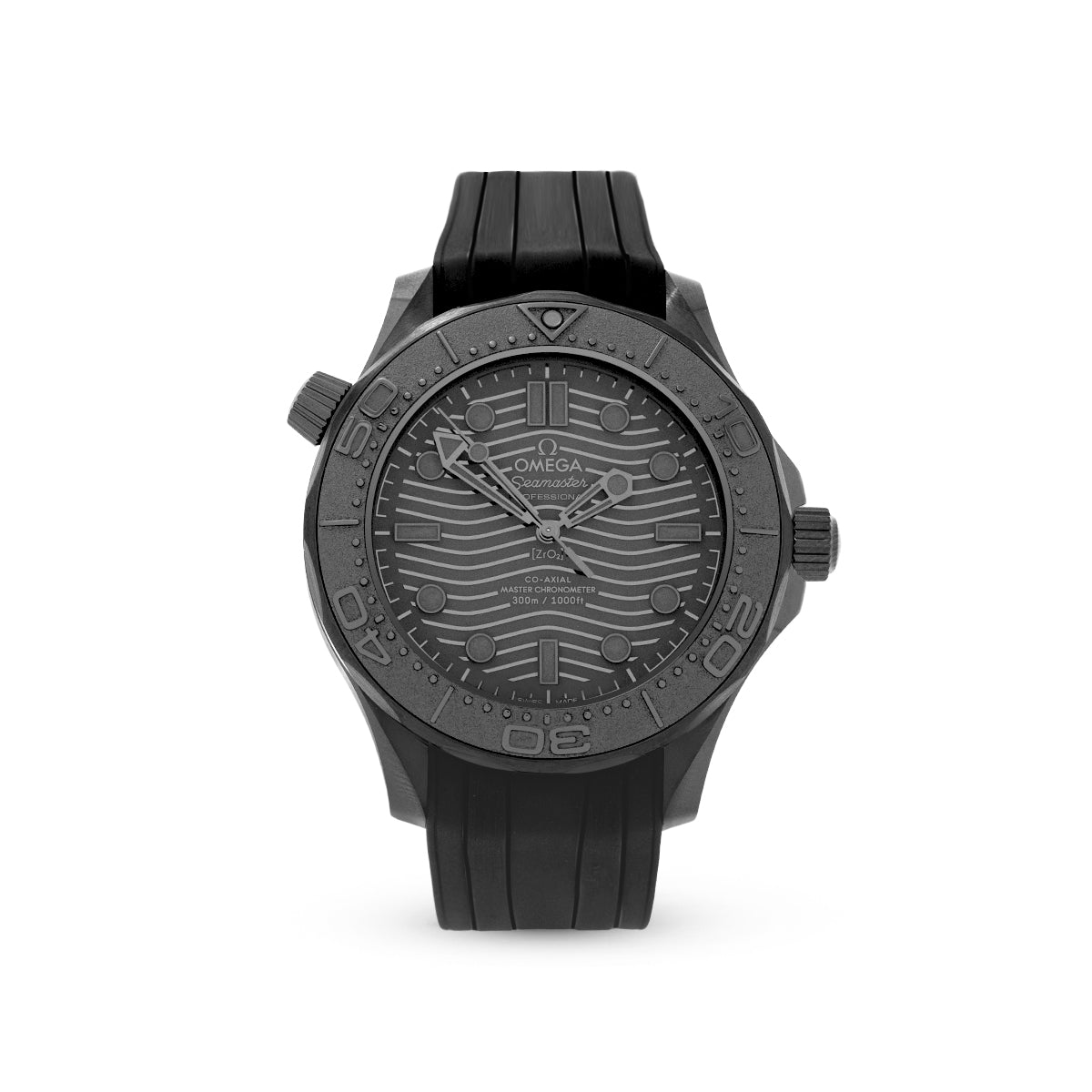 Seamaster Diver 300M 21092442001003 Black Ceramic, Rubber Strap-Omega