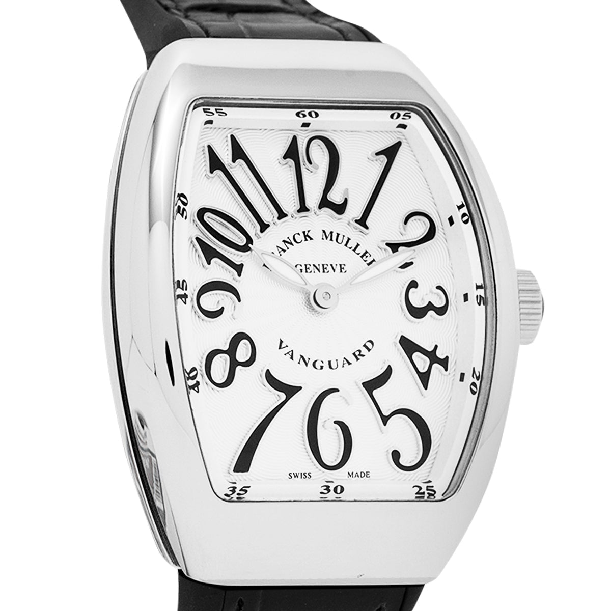 Vanguard V 32 QZ AC.NR (BLC.NR AC) (White Dial, Black Numbers)