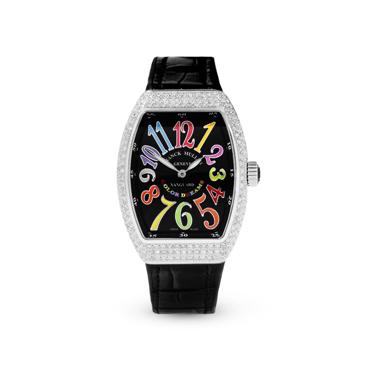 Vanguard V 32 QZ AC.NR (NR. COL DRM AC) (Black Dial, Color of Dreams, Medium Aftersetting)-Franck Muller