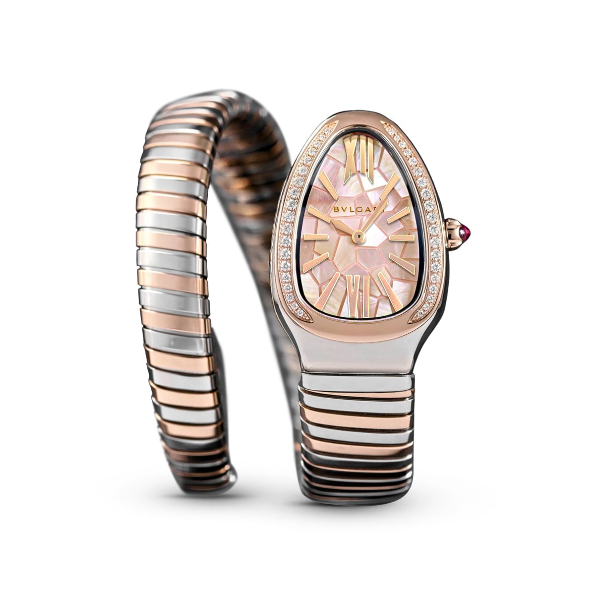 Serpenti Tubogas Watch 104007 Pink Mother of Pearl-Bulgari