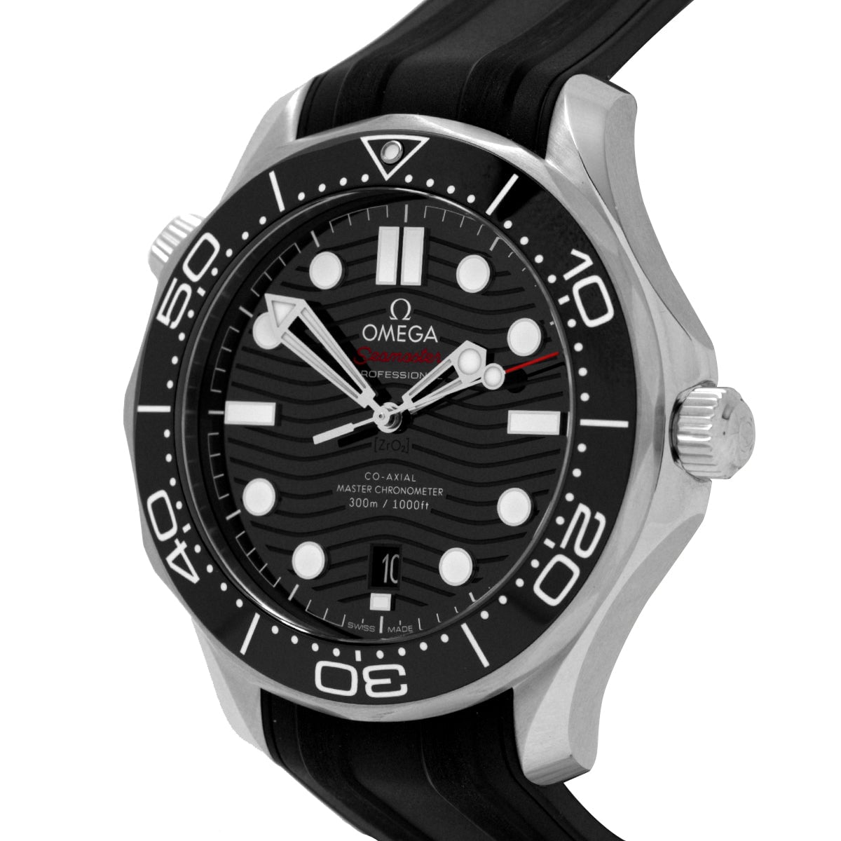 Seamaster Diver 300M 21032422001001 Black Dial, Rubber Strap