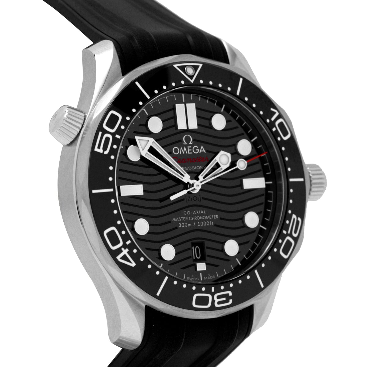 Seamaster Diver 300M 21032422001001 Black Dial, Rubber Strap