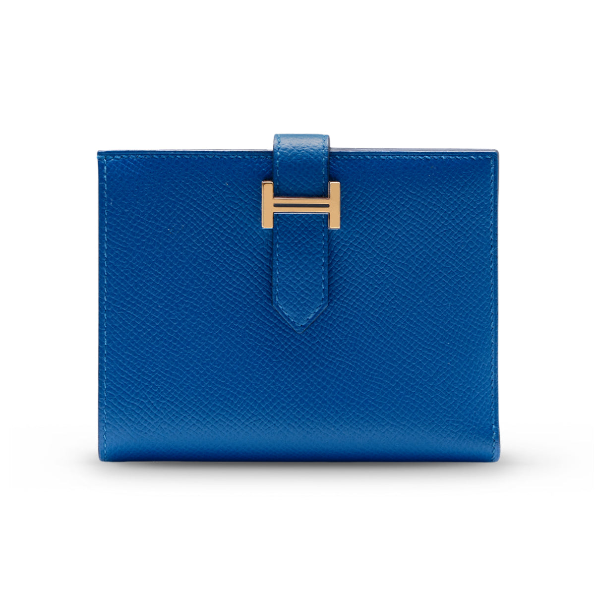 Bearn Compact Wallet Blue Zanzibar GHW C-Hermès