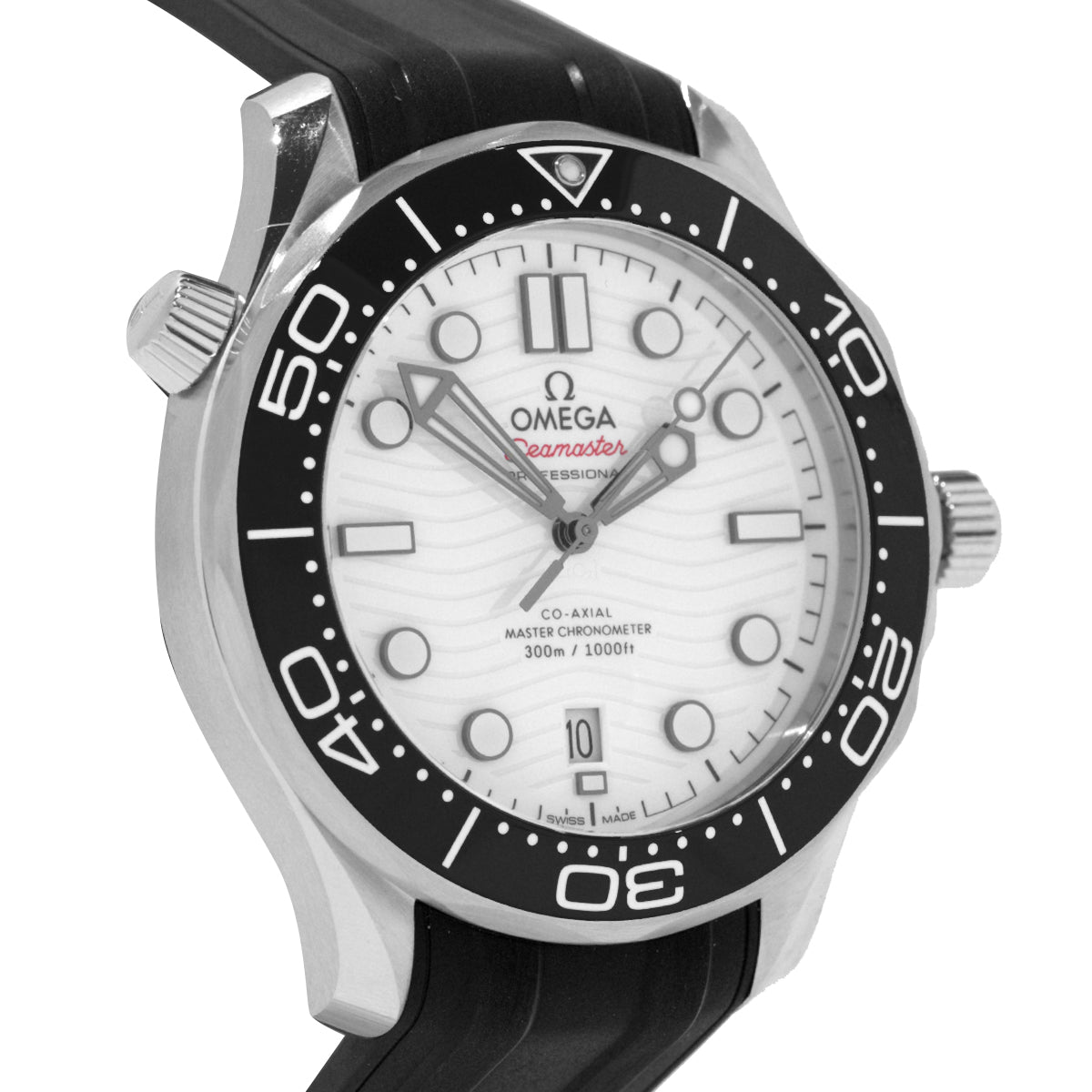 Seamaster Diver 300M 21032422004001 White Dial, Rubber Strap