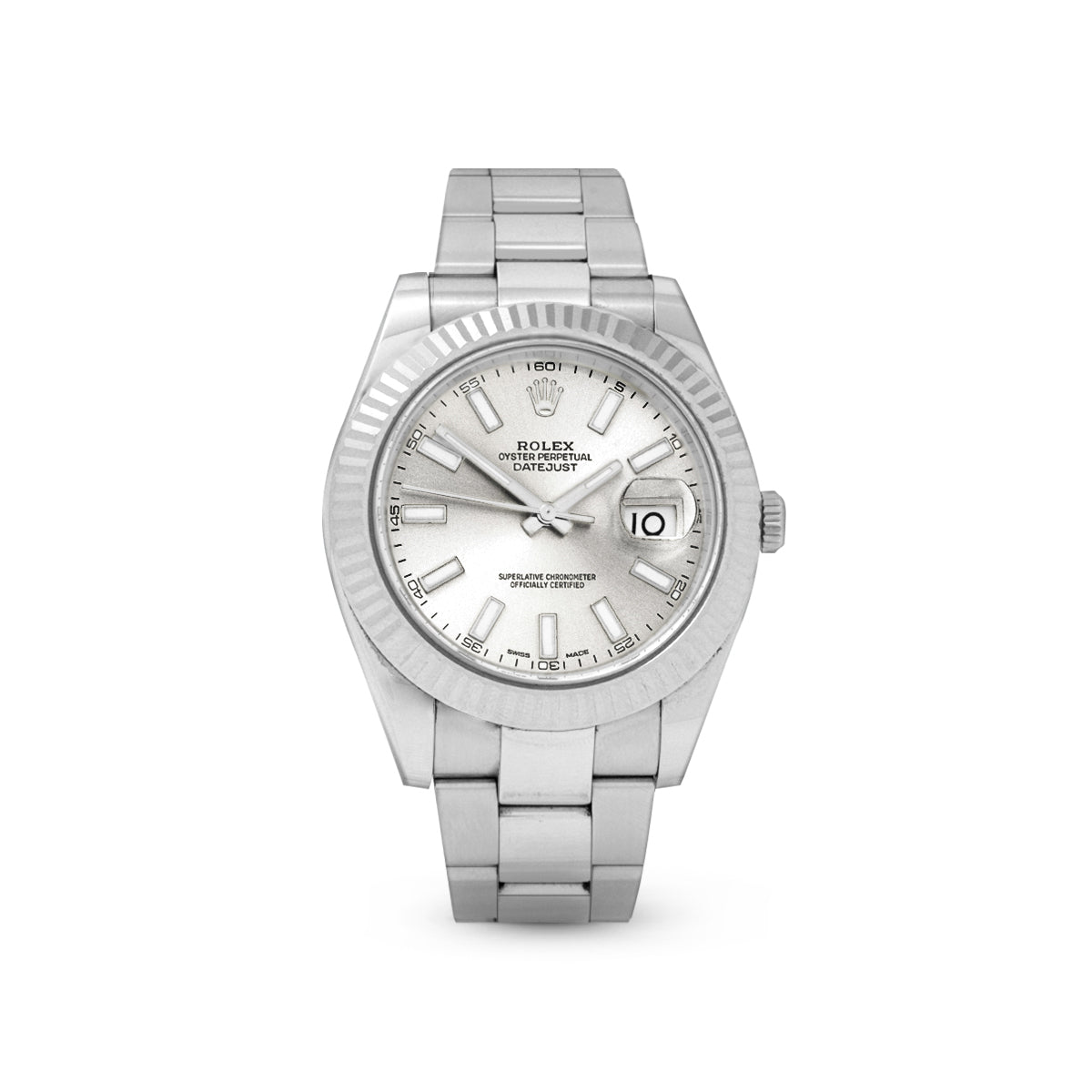 Datejust 41 116334 Silver Index Oyster