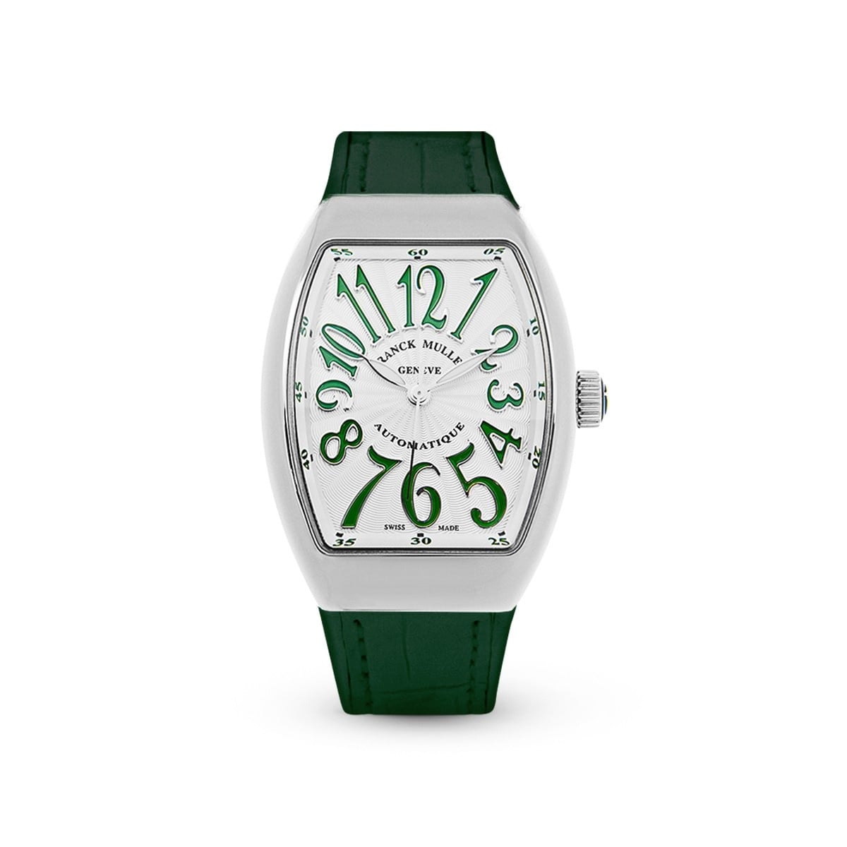 Vanguard V 32 SC AT FO AC.VR (BLC.VR AC) (White Dial, Green Numbers)-Franck Muller