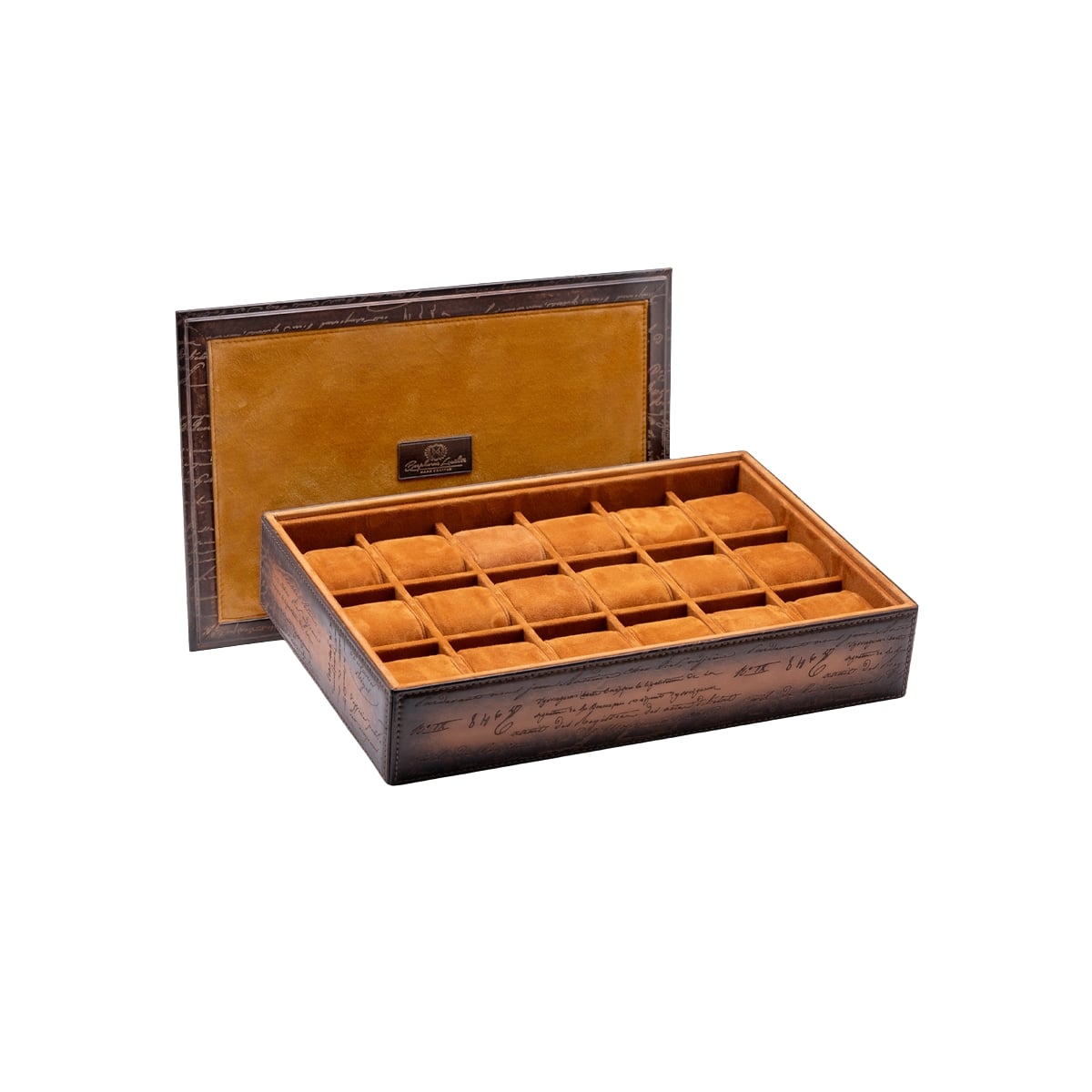 Watch Tray - Parchment Patina Light Tan