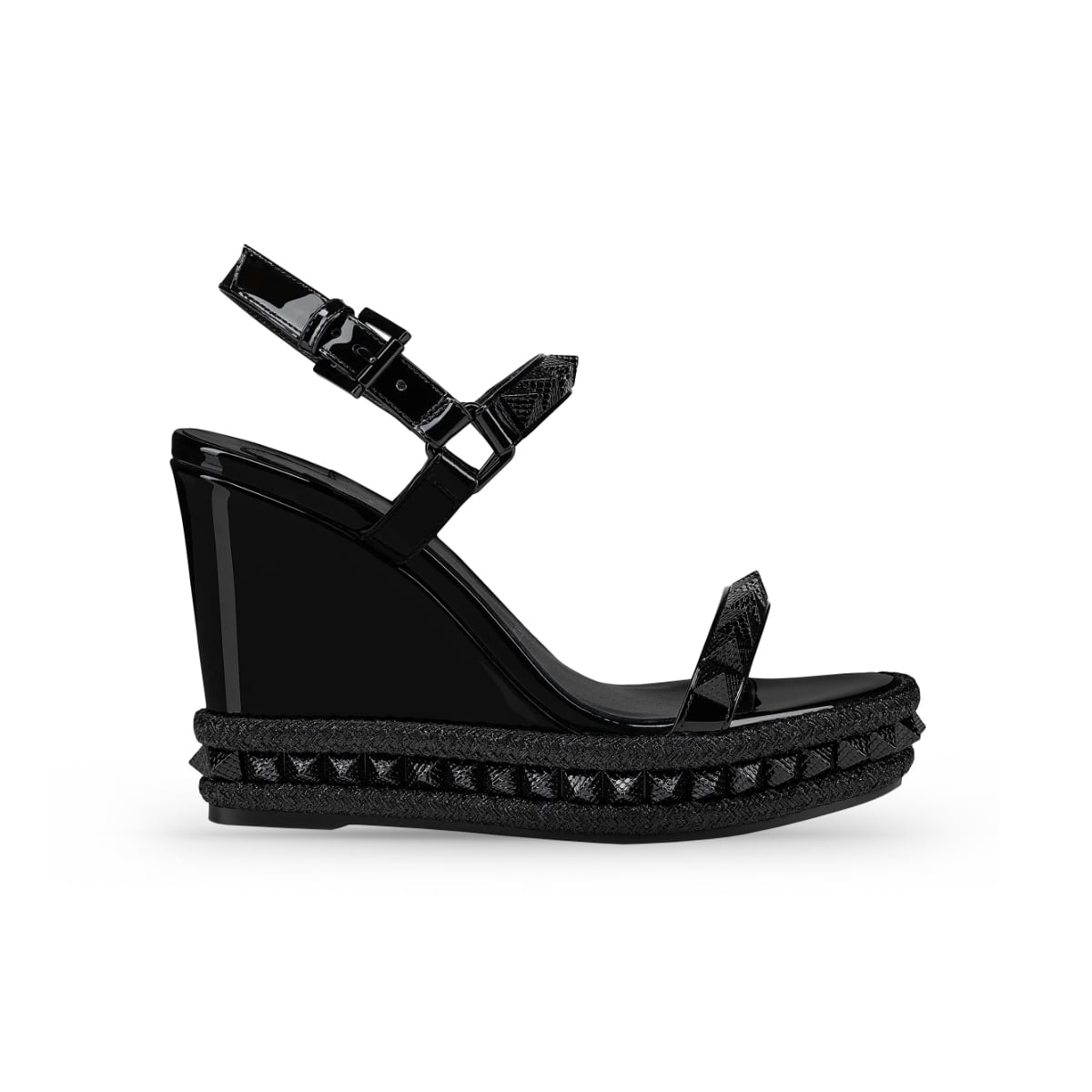 Pyraclou 110 mm Wedge Patent Leather Black