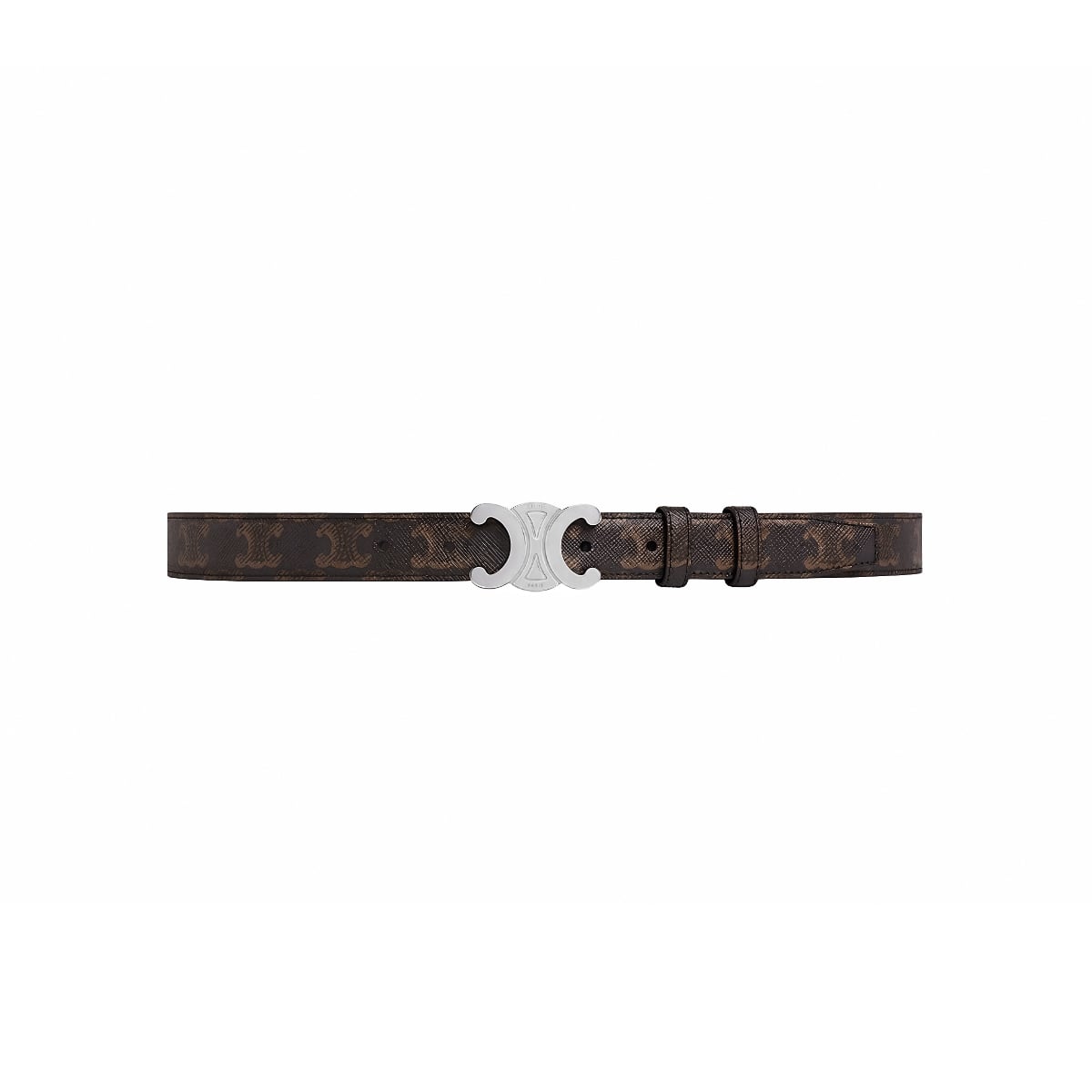 Medium 25mm Triomphe Belt Canvas Black SHW