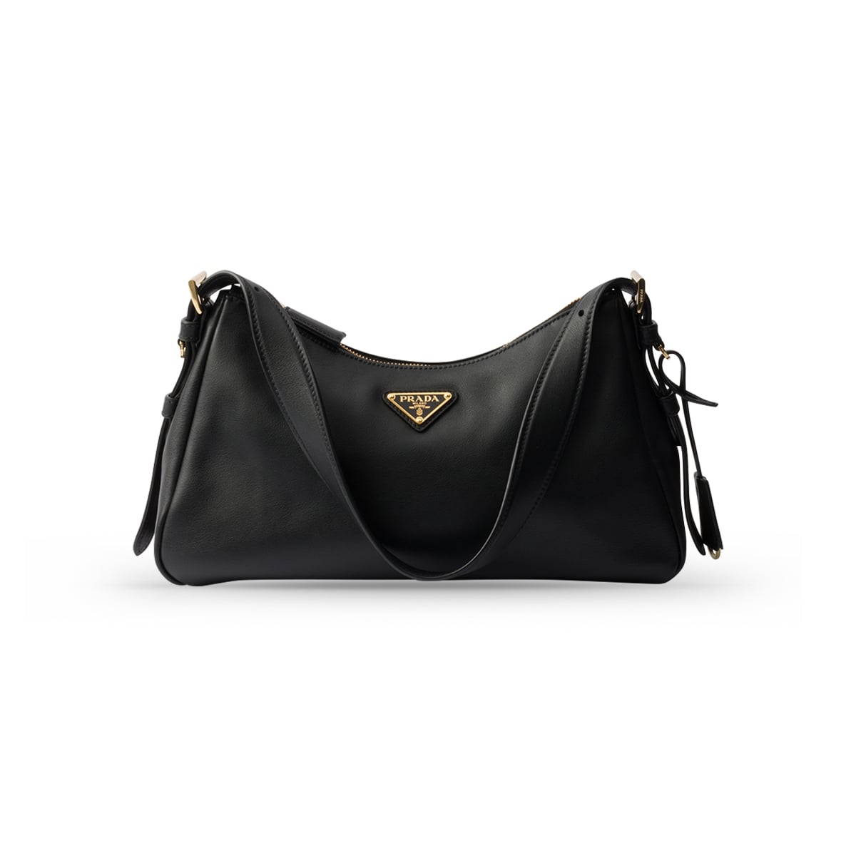 Aimée Medium Leather Shoulder Bag Black