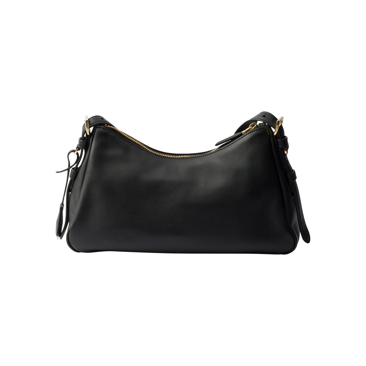 Aimée Medium Leather Shoulder Bag Black