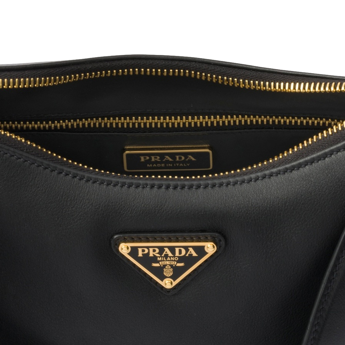 Aimée Medium Leather Shoulder Bag Black