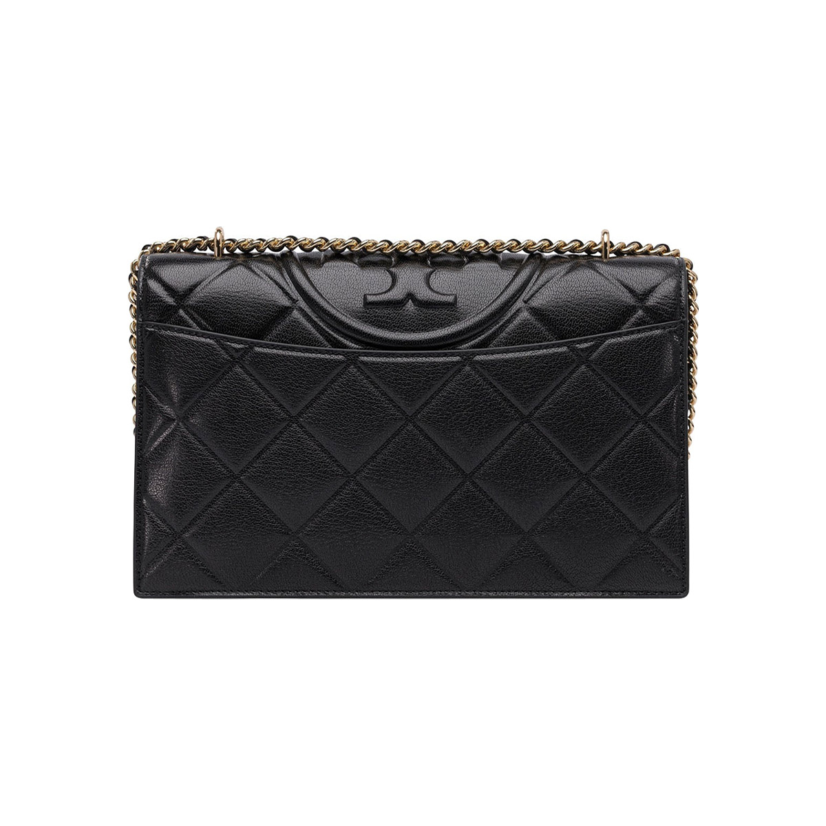 Tory Burch Small Fleming Convertible Grained Shoulder Bag Black