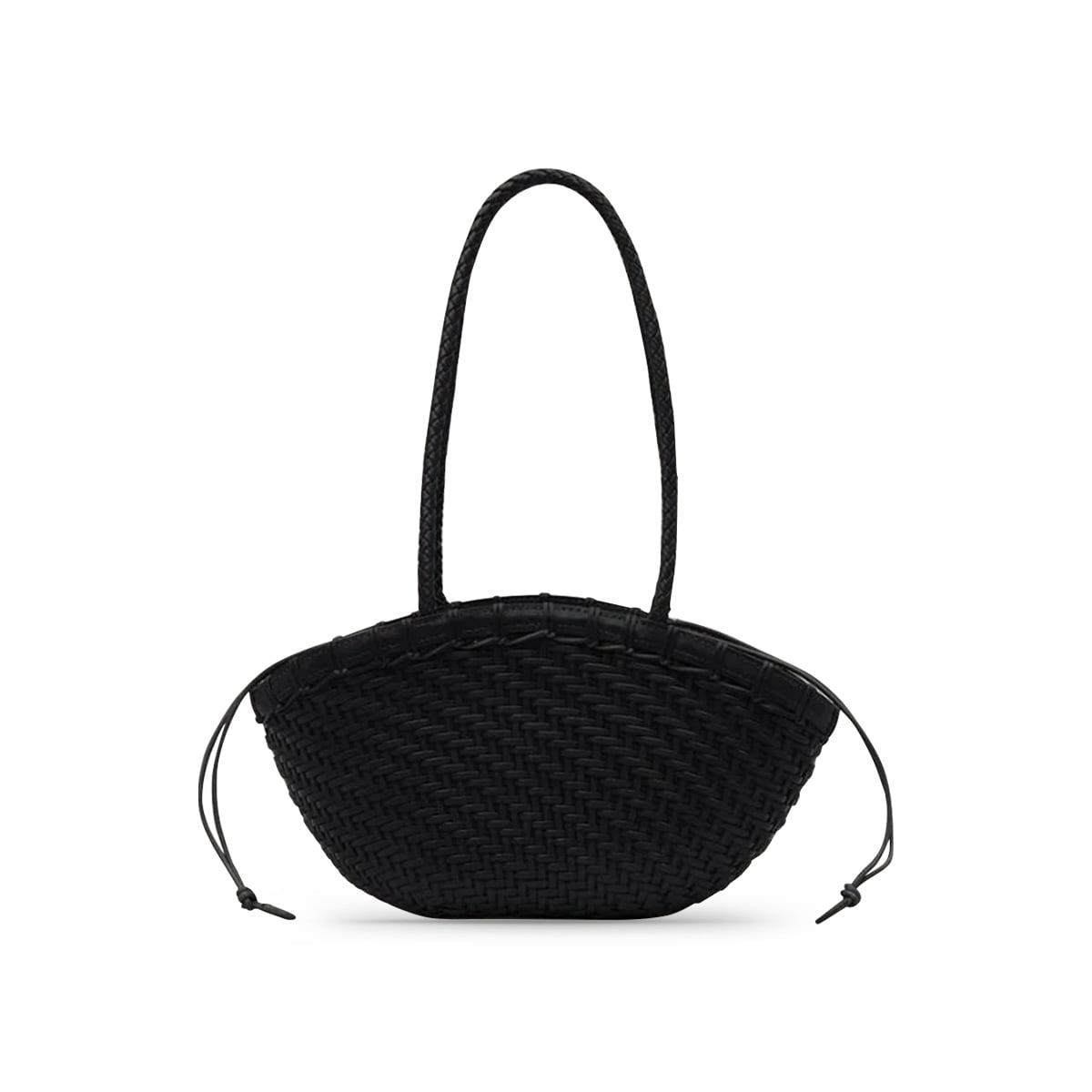 Twig Basket Shoulder Bag Dried Black