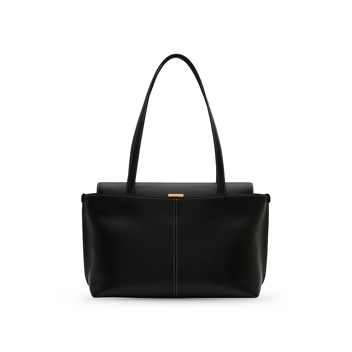 Panier Flap Shoulder Bag Soft Black
