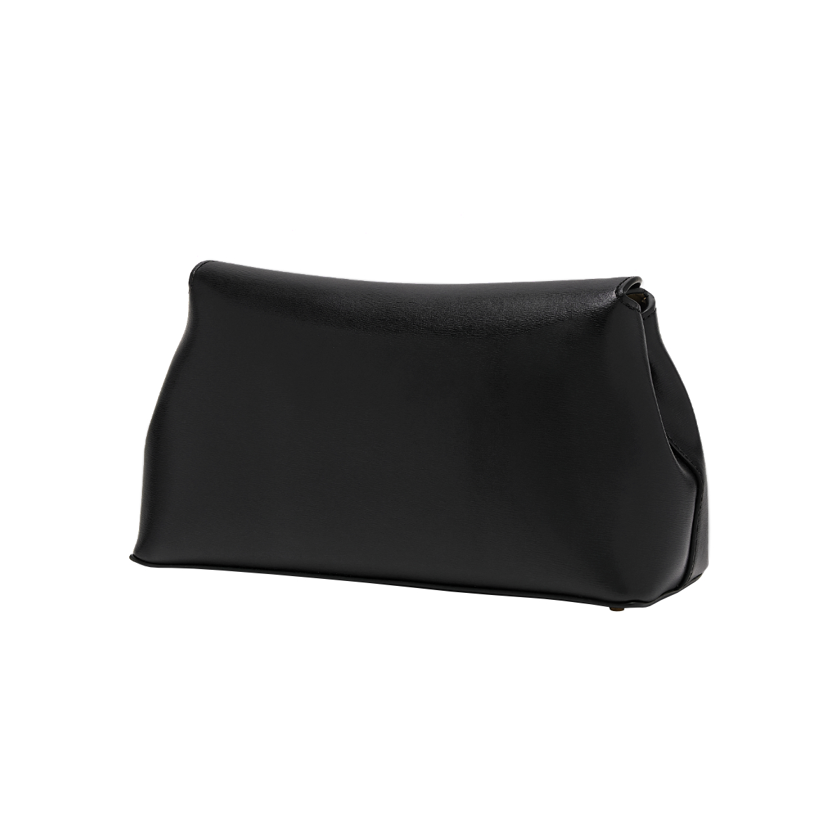 T-Lock Leather Clutch Bag Black GHW