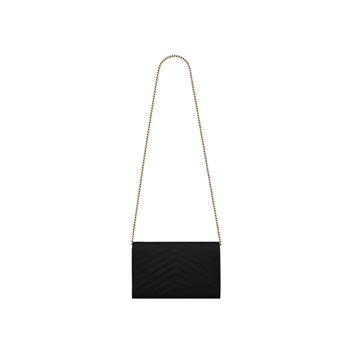 Classic Chain Wallet Grain Leather Black GHW