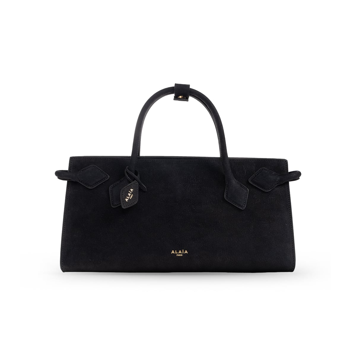 Small Tote Bag Suede Black
