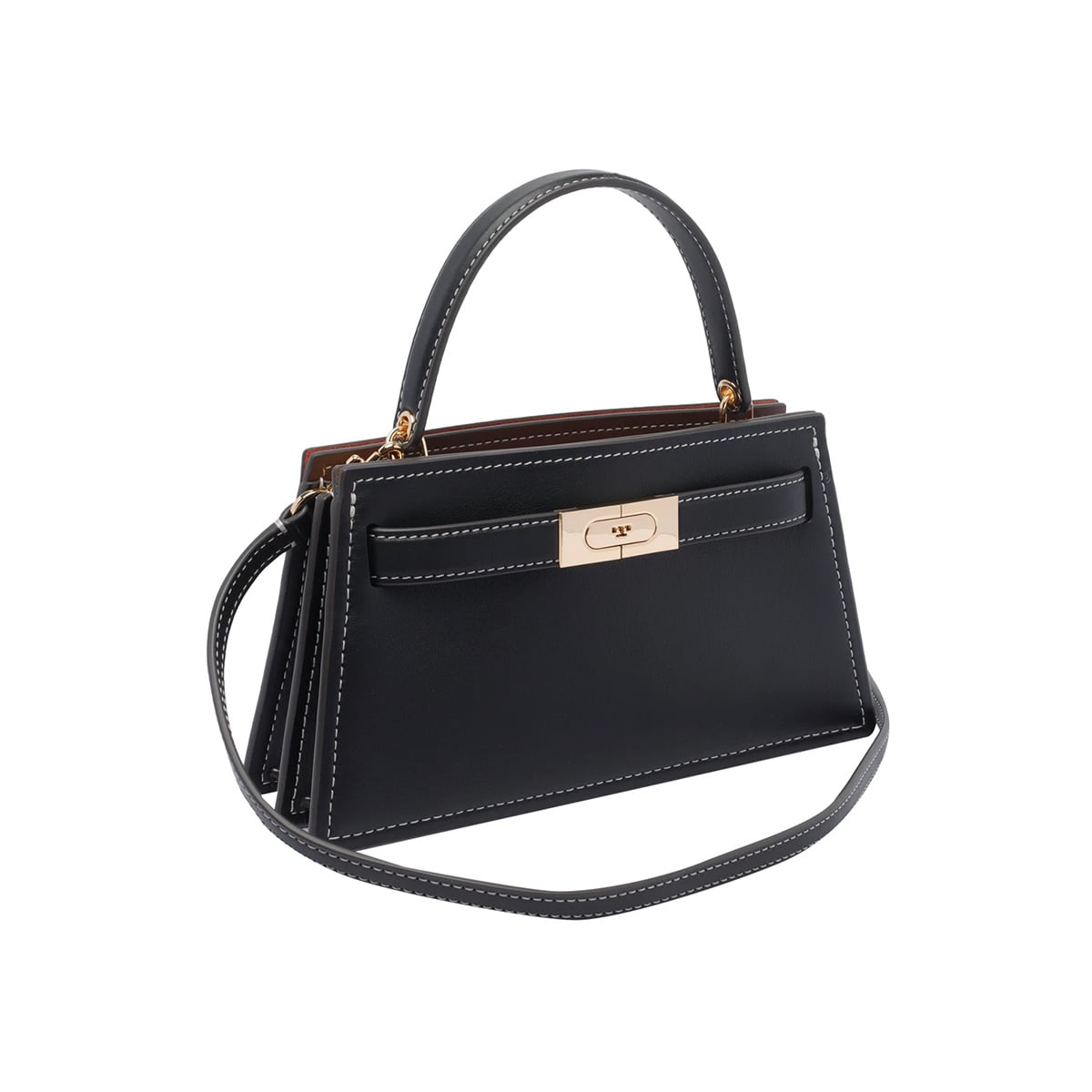 Tory Burch Small Lee Radziwill Double Bag Black GHW Original 2026