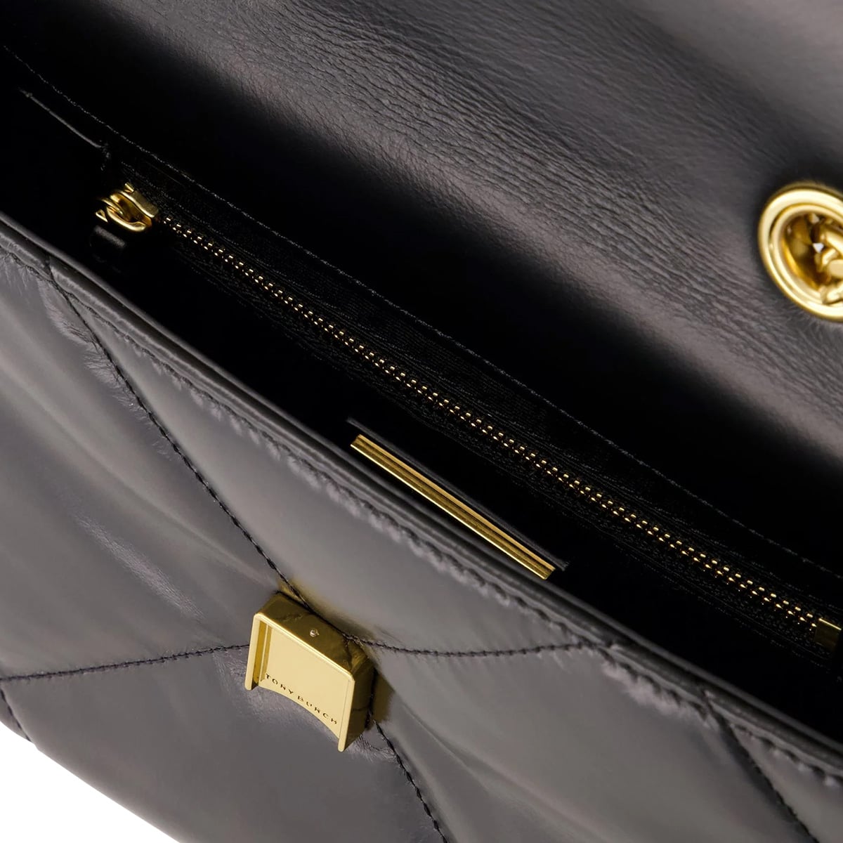 Small Kira Diamond Quilt Shoulder Bag Black GHW