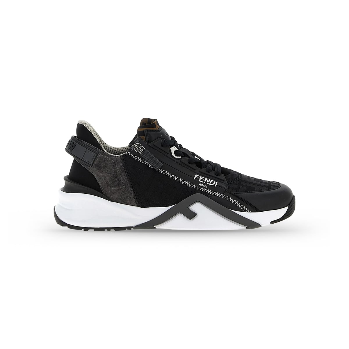 Flow Sneakers FF Jacquard Running Shoes Black