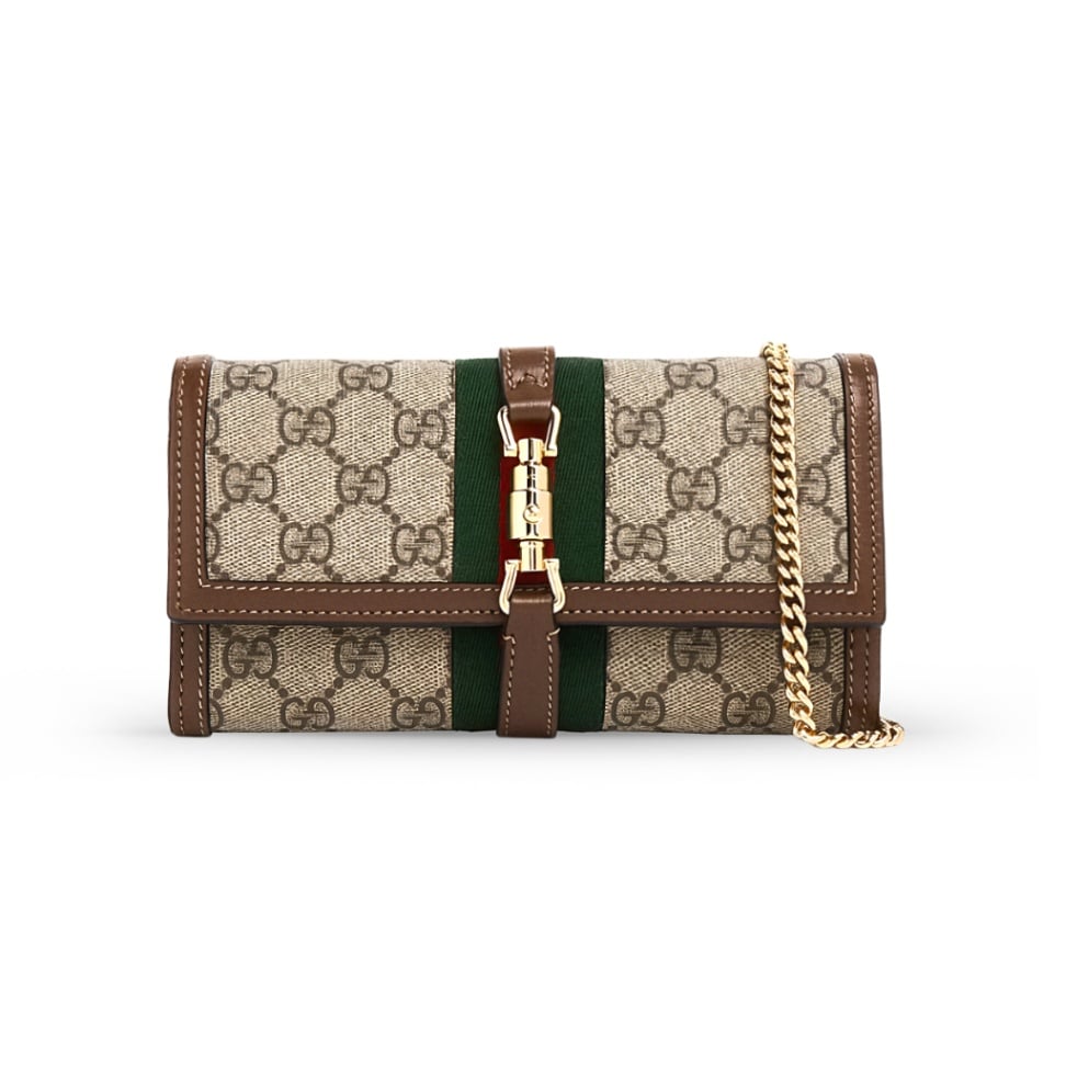 Jackie 1961 Wallet on Chain Beige Ebony