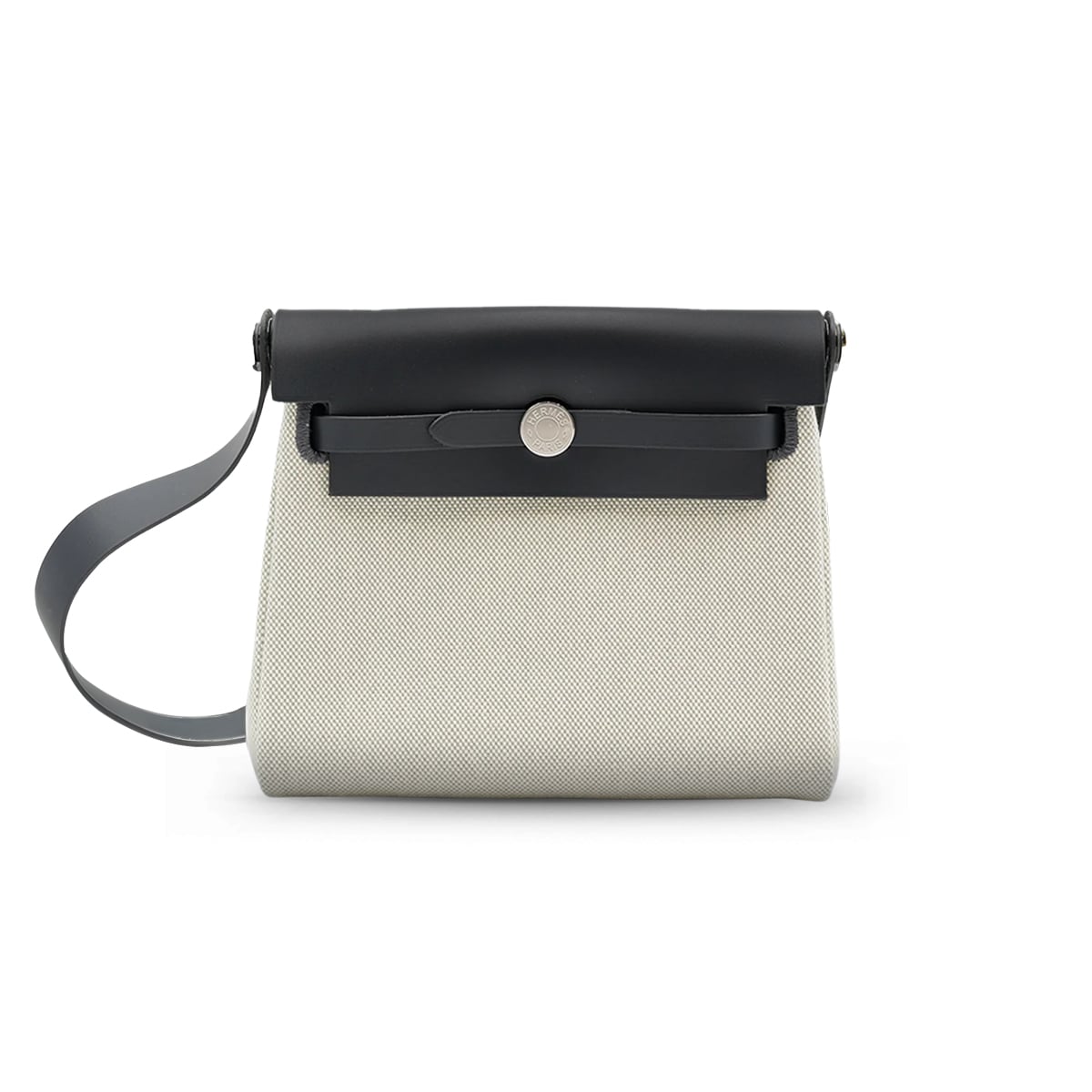 Hermès Herbag Zip 20 Ecru / Ardoise Toile H Viking / Vache Hunter
