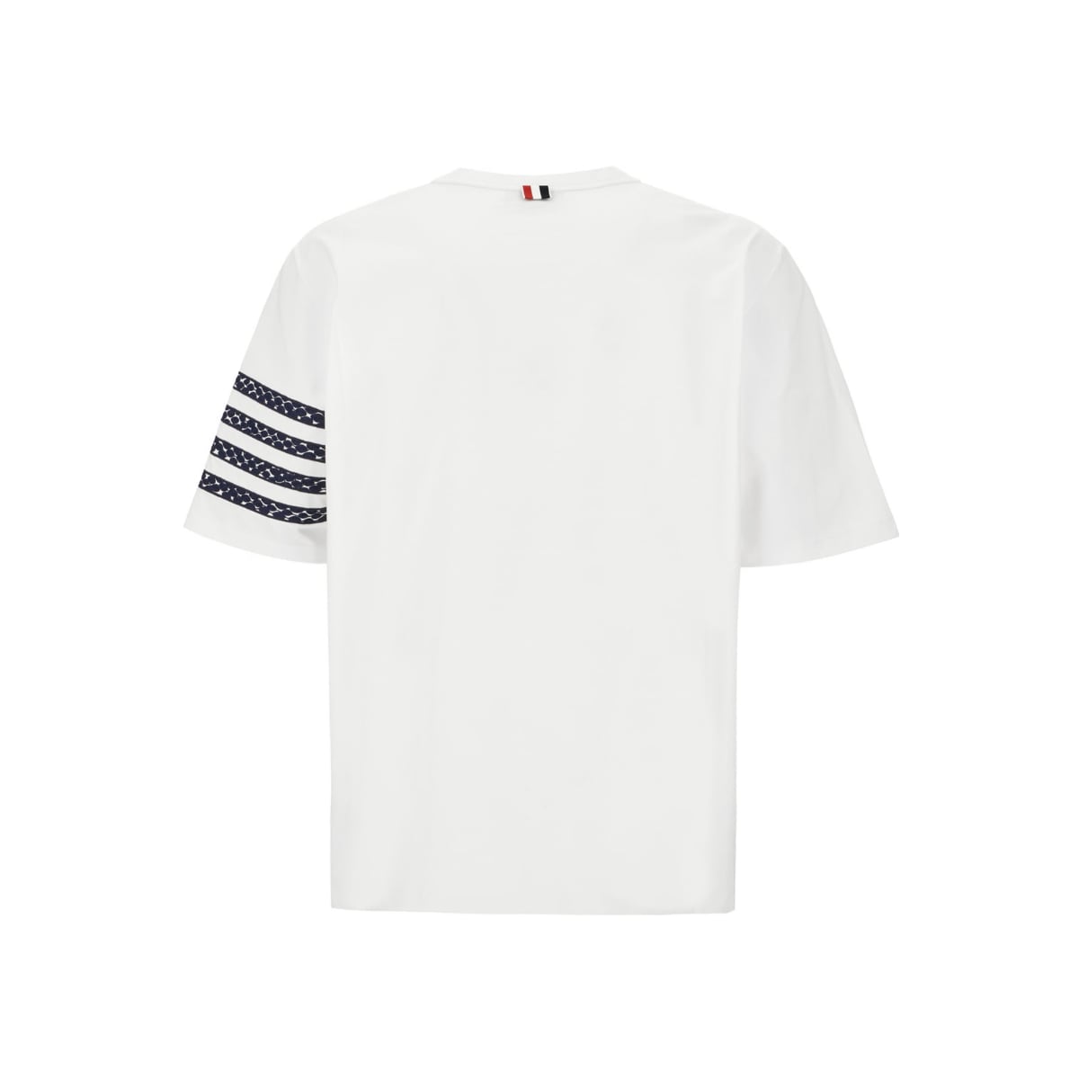 Snake-Embroidery Cotton T-shirt White