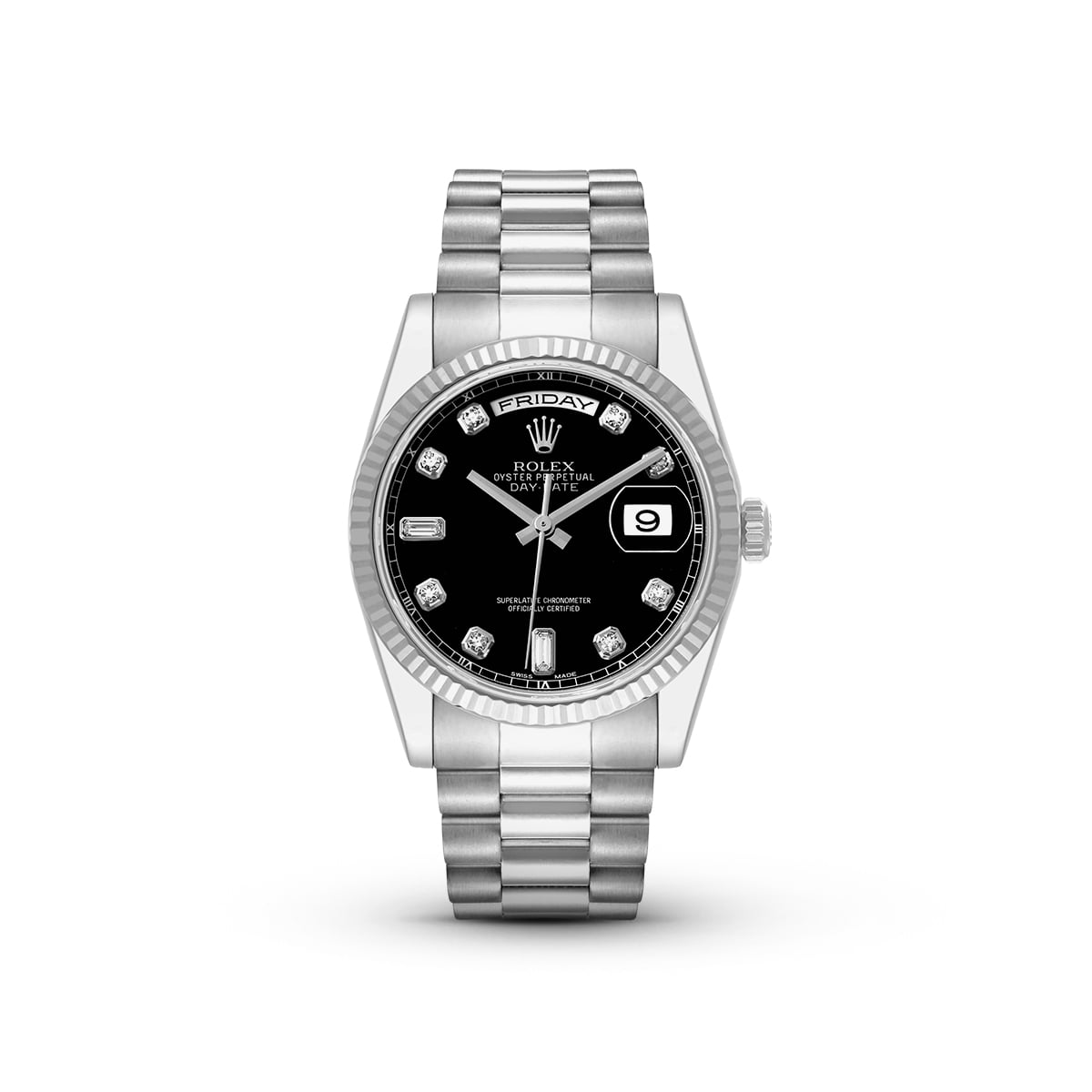 Day-Date 36 118239 Black Baguette Index