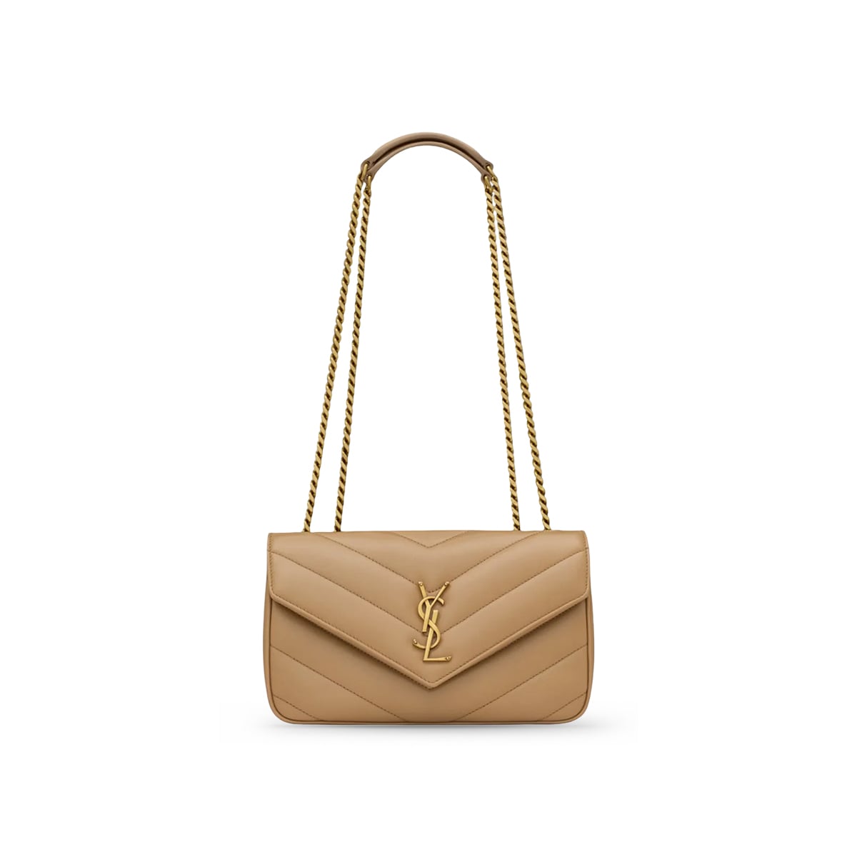 Loulou Small Lambskin Leather Natural Tan GHW