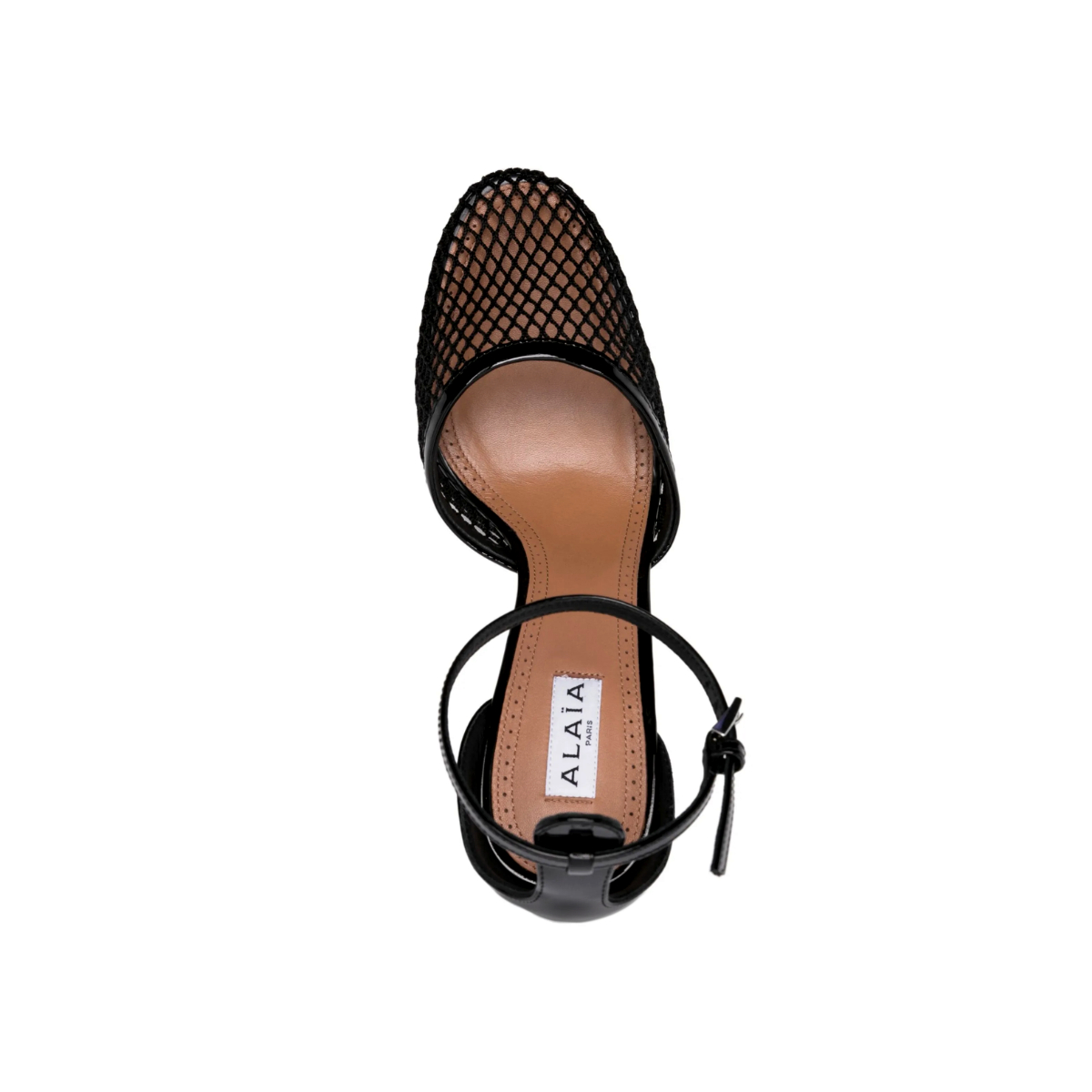 High Fishnet Pumps Black