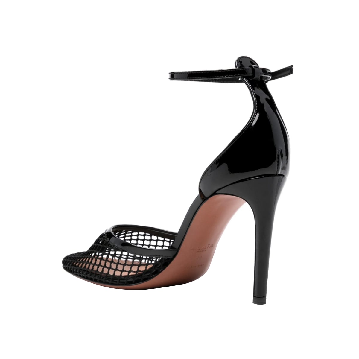 High Fishnet Pumps Black
