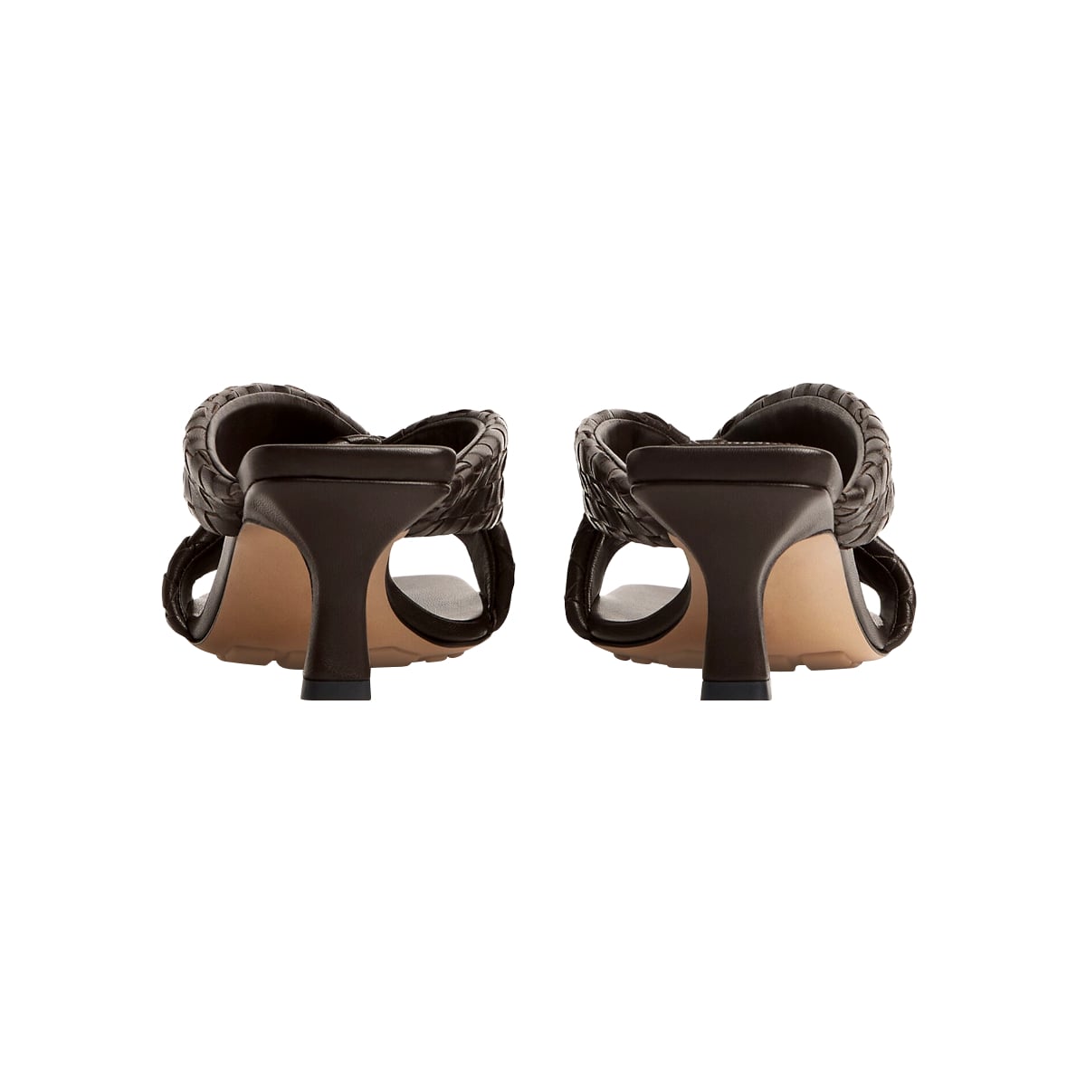 Bottega Veneta Atomic Intrecciato Heeled Mules Black Original 2026