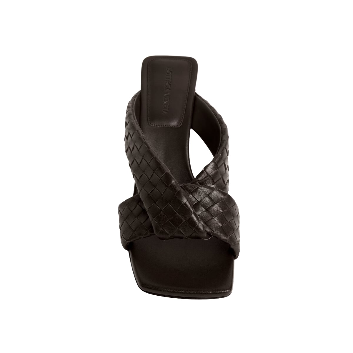 Bottega Veneta Atomic Intrecciato Heeled Mules Black Original 2026