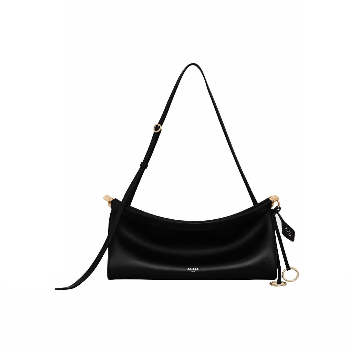 Le Click East West Medium Shoulder Bag Leather Black