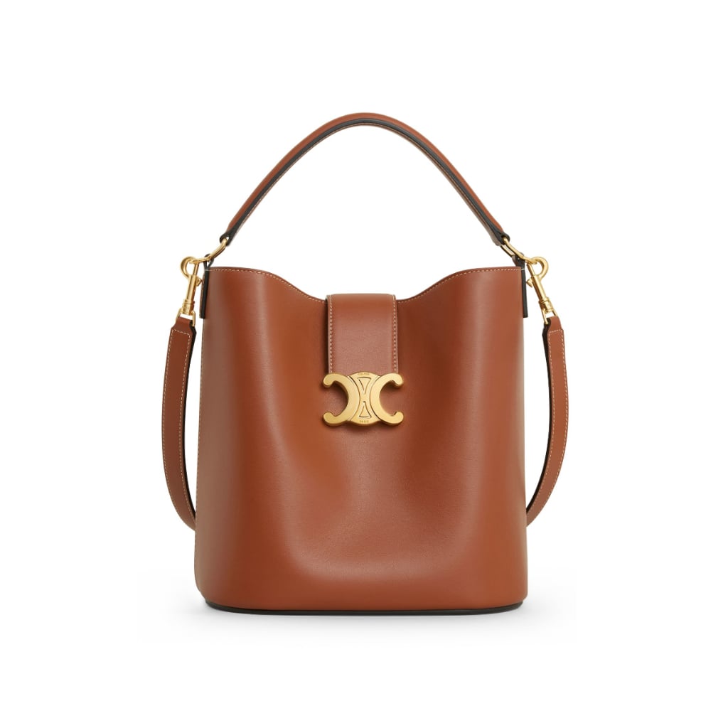Medium Bucket Louise Smooth Calfskin Tan GHW