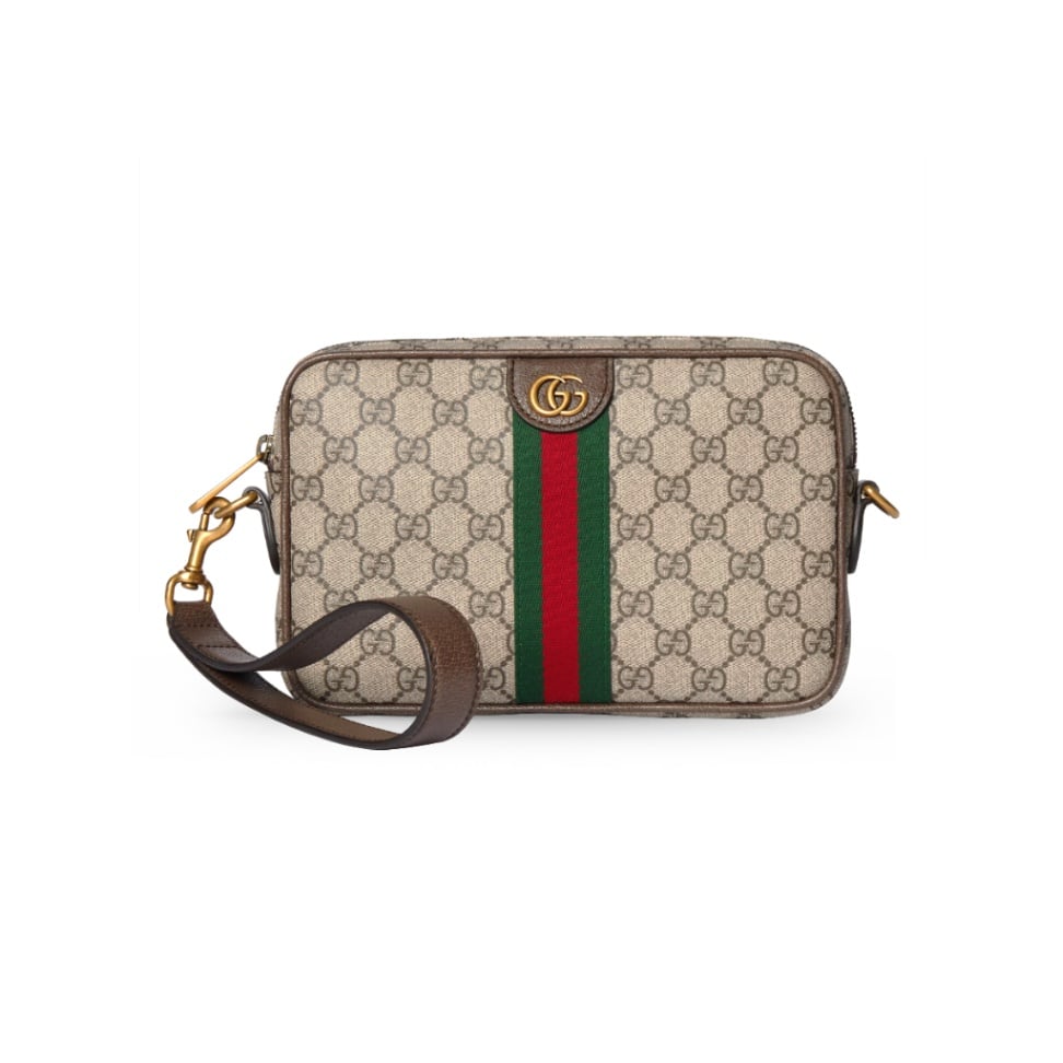 Ophidia Small Crossbody Bag Beige Ebony